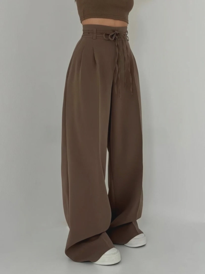 VALENCIA – Veter Hoge Taille Rechte Broek – 2186