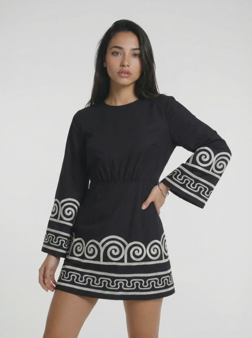 CAGLIARI – Embroidered Mini Dress – 1525