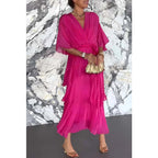 ALICANTE – V-Neck Cascade Gown – 8551